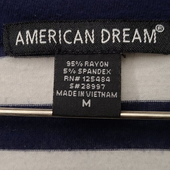 American Dream Striped Short Sleeve Top MEDIUM - Picture 3 of 4